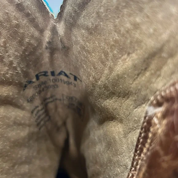 Ariat® Ladies Circuit Champion Floral Brown & Turquoise Boots - Picture 11 of 16